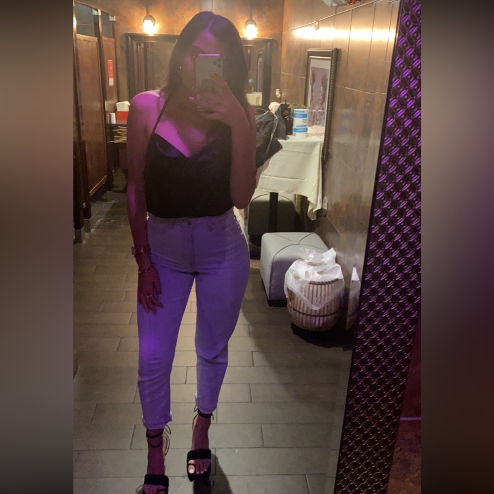 Wild Fable- Black Satin Cowel Top